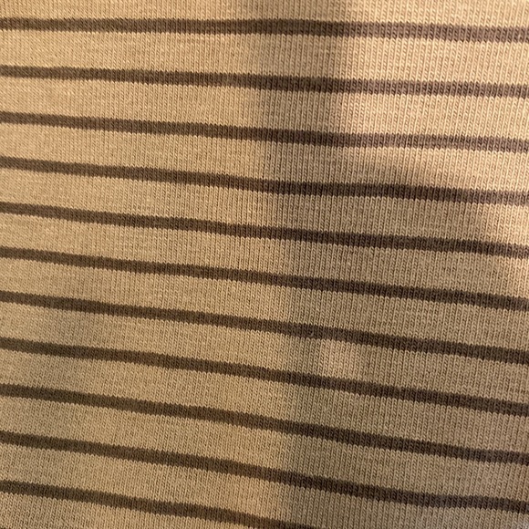 Women Top Green Strip Boatneck Velvet Trim Neckline Size Large Long Sleeve - Picture 6 of 7